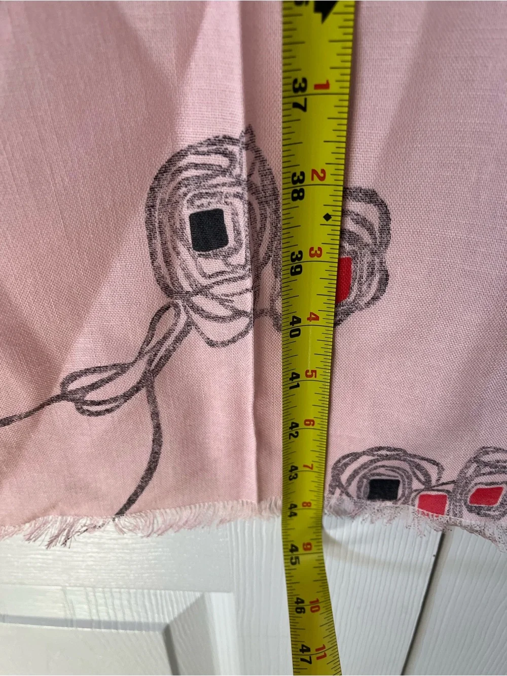 Vtg Reed Hand Crafts, Inc. Fringed Table Linen Mid CenturyAbstract Unused w/tag